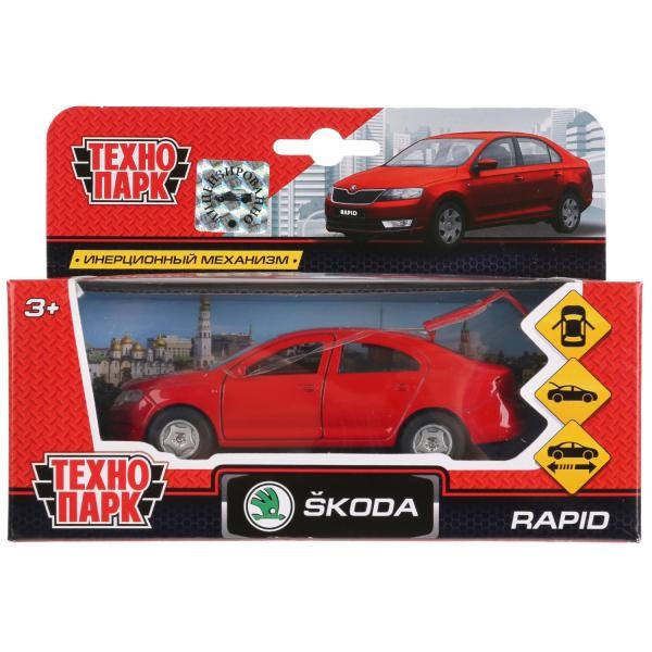 Модель SB-18-22-SR-N(R)-WB SKODA Rapid красная Технопарк  в кор.