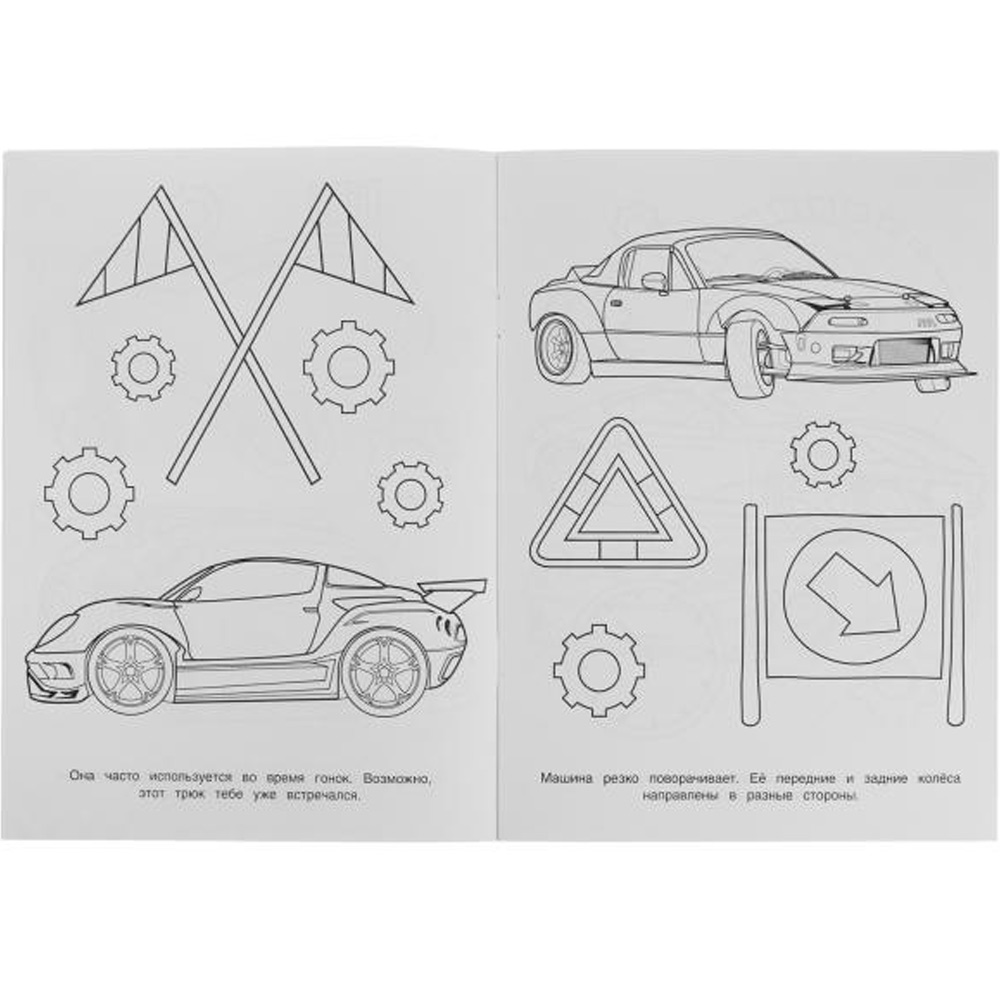 Раскраска 9785506076643 Спортивный дрифт. Раскраска на ИЗИ /50/