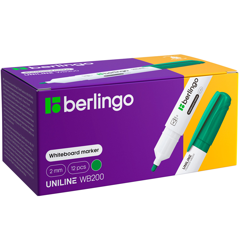 Маркер д/доски зеленый Berlingo Uniline WB200 2мм PM6211