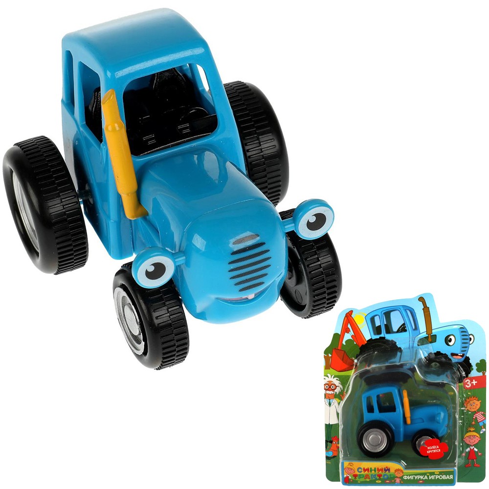 Игрушка развивающая Фигурка СИНИЙ ТРАКТОР 5cм, подвижные колеса PF-BLUETRACTOR-RU /96/