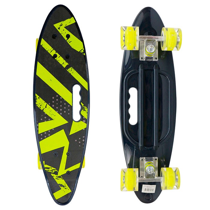 Скейтборд пластик Cosmoride Черно-желтый CS901