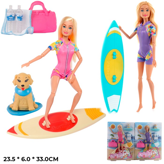 Кукла 8471 Серфингистка с питомцем Defa Lusy