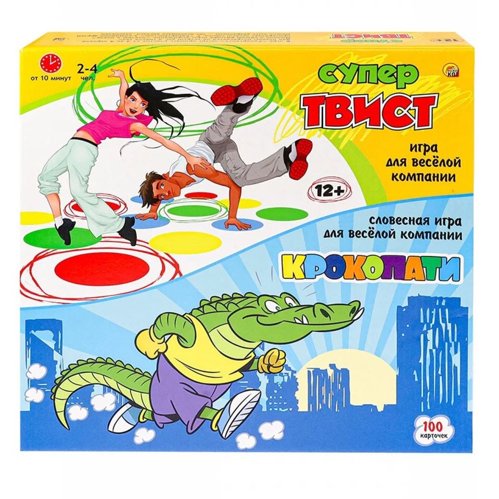 Игра Супер твистер+Крокодил ИР-5473