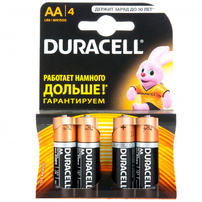 Элемент питания LR 6 Duracell Basic (4шт)  4xBL  /цена за упак/