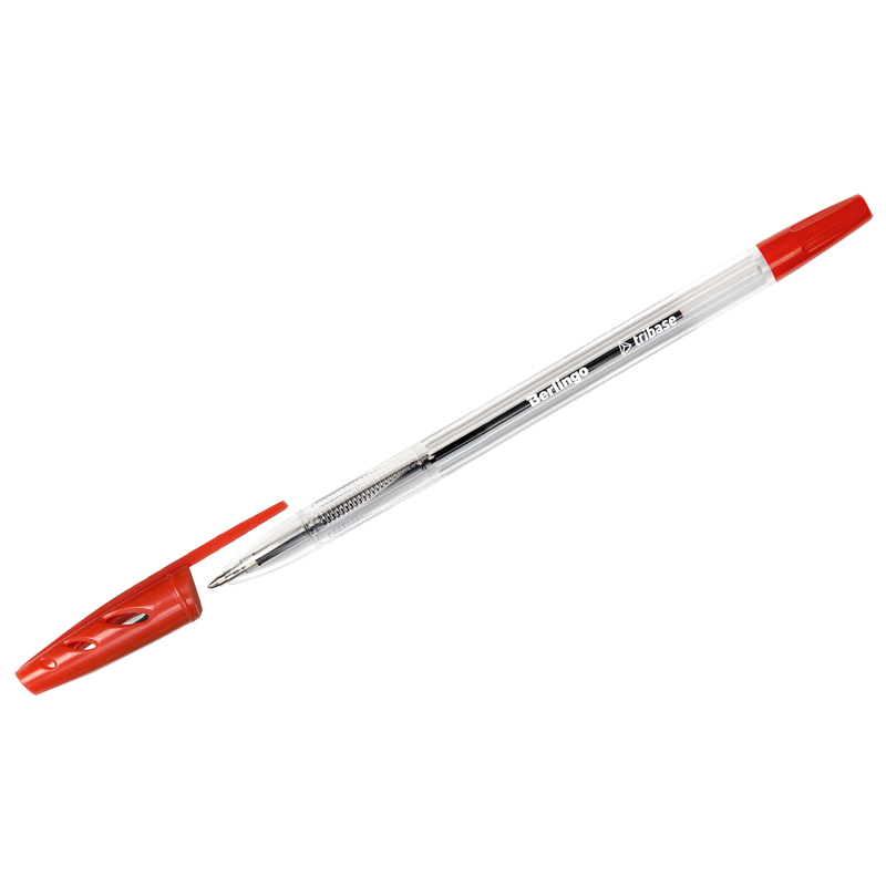 Ручка шарик черная 1.0мм Tribase красная 265889 Berlingo 
