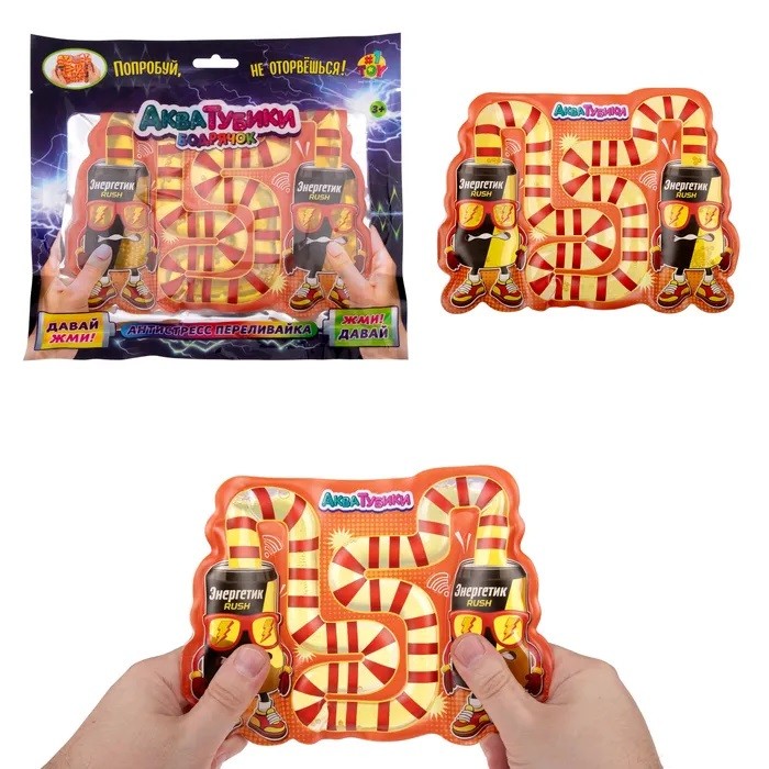 Игрушка антистресс Акватубики Бодрячок: Адреналин переливайка Т25794 1toy Игрушка антистресс Акватубики Бодрячок: Адреналин переливайка Т25794 1toy