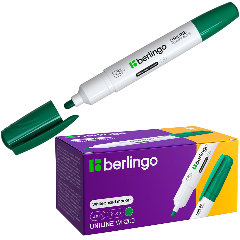Маркер д/доски зеленый Berlingo Uniline WB200 2мм PM6211
