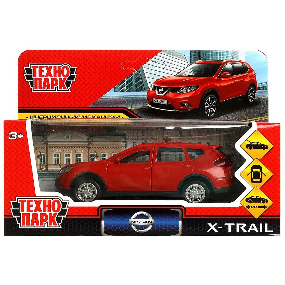 Модель X-TRAIL-RD NISSAN X-TRAIL  длина 12 см, двери, багаж, инерц, красный Технопарк в кор.