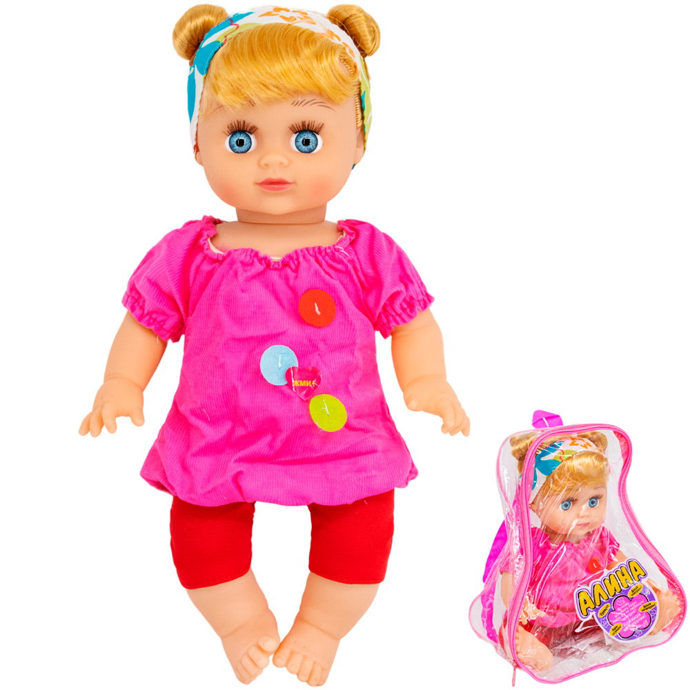 Кукла 5291 Алина в рюкзаке.