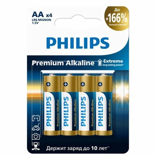 Элемент питания LR 6 Philips Premium 4xBL (48/144)