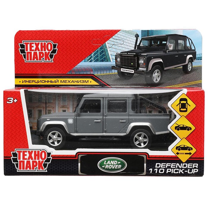 Модель DEFPICKUP-12MAT-GY LAND ROVER DEFENDER PICKUP матовый Технопарк в коробке